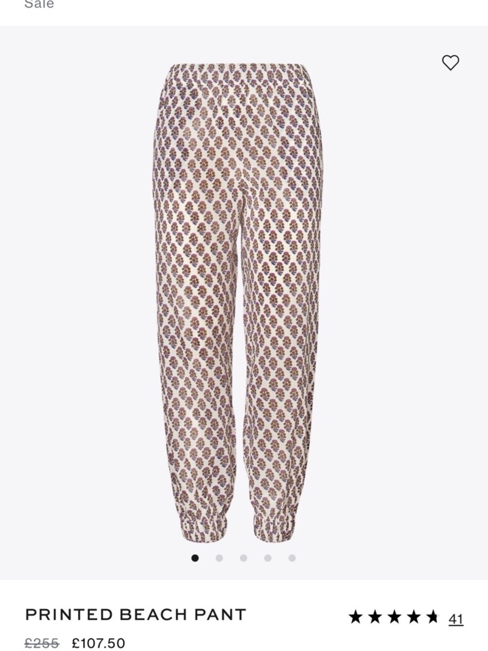 Tory Burch Purple Block Thistle Beach Pants